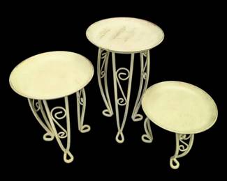 3 Green Candle Stands