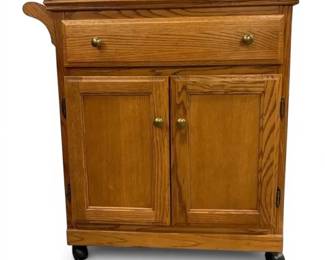 Eagle Pride Rolling Oak Kitchen Cart