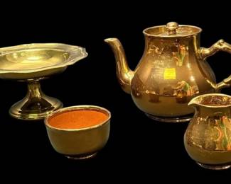 Gibsons Copper Luster Tea Set And More