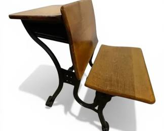 Antique ASC Metal  Wooden School Desk