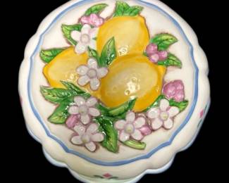 Lemon Corden Bleu Porcelain Mold By Franklin Mint