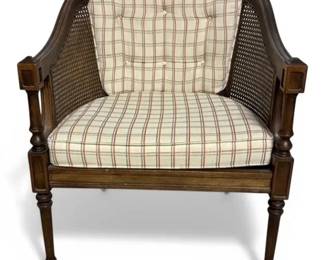 Vintage Wooden Cane Armchair