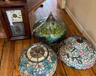 Hanging Tiffany style lamps 