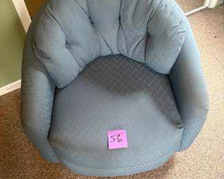 Small blue swivel tub chair