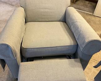 Pair of grey Ikea recliners