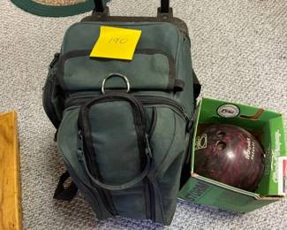 Bowling balls and bag