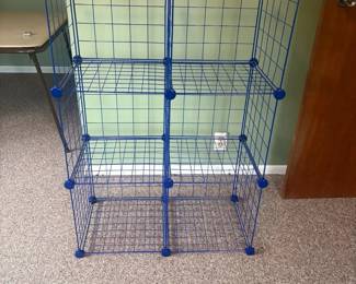 Blue cube shelving