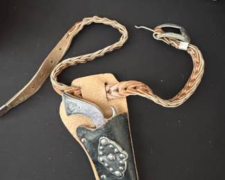Vintage Pony Boy Toy Cap Gun and Holster Set