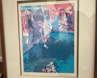 LeRoy Neiman Pool Hall Serigraph