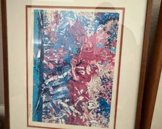 Football Player Artwork by LeRoy Neiman