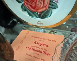 American Rose Society Arizona Rose Series Collector Plate by Gorham second image