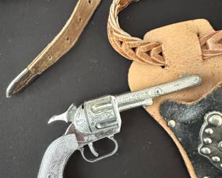 Vintage Pony Boy Toy Cap Gun and Holster Set second image