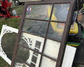 Old windows. Screen door