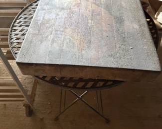 Heavy butcher block table