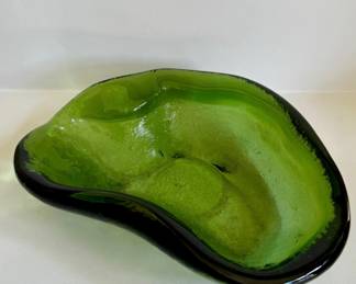 Blenko avocado green amaba Freeform dish $30
