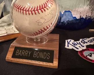 Barry Bonds signed baseball 