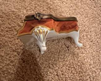 Limoges piano trinket box 