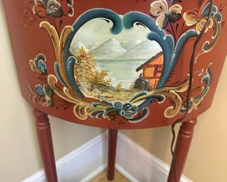 hand painted small corner table