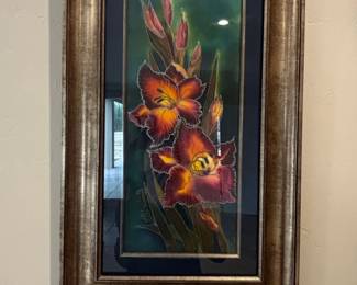Framed Painting of Gladiolus