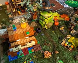 Custom Lego Autumn or Halloween Diorama with Lego Icons Autumn Cottage Garden Set second image