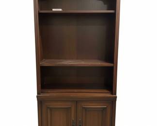 Ethan Allen Georgian Court Solid Cherry Traditional Style Bookcase with Cabinet Base