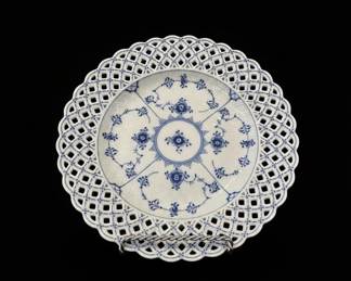 Royal Copenhagen Blue Fluted Full Lace Plate