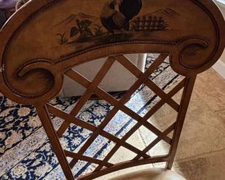 Mahjong Table and Chairs Set with Rooster Motif second image