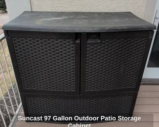 Suncast Gallon Outdoor Patio Storage Cabinet