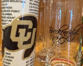 Colorado Peaks and Breckenridge Glassware Set