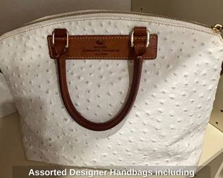 Assorted Designer Handbags including Brahmin, Dooney  Bourke, and Ostrich Leather Bag fourth image