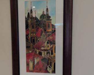 Limited Edition Print of European Cityscape by Anatole Krasnyansky