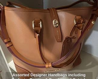 Assorted Designer Handbags including Brahmin, Dooney  Bourke, and Ostrich Leather Bag third image