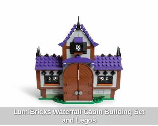 LumiBricks Waterfall Cabin Building Set and Legos