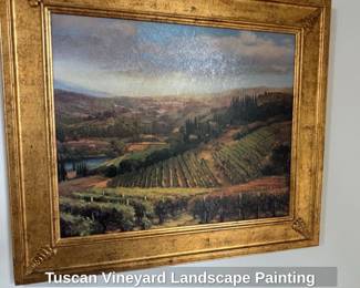 Tuscan Vineyard Landscape Painting