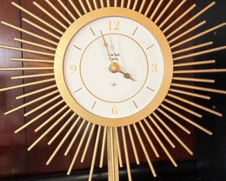 New York Clock Co. Sunburst Mantel Clock