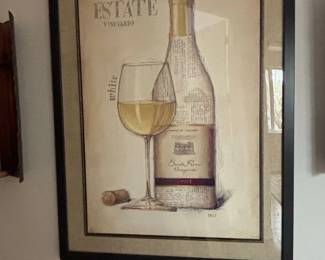 Estate Vineyards Chardonnay Art Print by Oakley