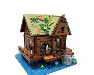 LumiBricks Waterfall Cabin Building Set and Legos fifth image