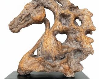 Horse Head Driftwood Sculpture second image