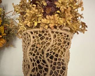 Autumn Harvest Artificial Floral Arrangement in Jute Pot