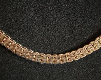 14k Gold Herringbone Chain Necklace