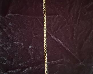 14k Gold Figaro Chain Necklace