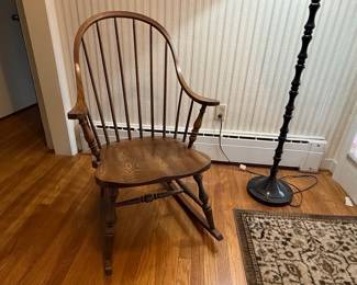 Vintage Ethan Allen "Circa 1776" Solid Maple Windsor Rocking Chair