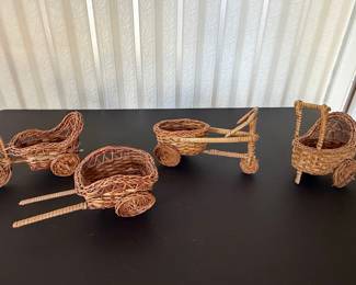 Wicker Miniature Vehicles Set
