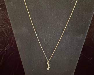 14k Gold Diamond Journey Pendant Necklace