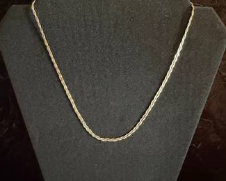 Sterling Silver Rope Chain Necklace