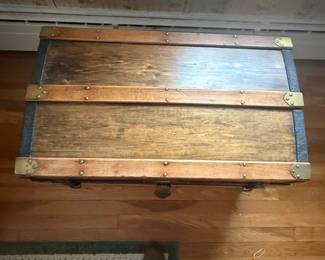 Antique Dome Top Steamer Trunk