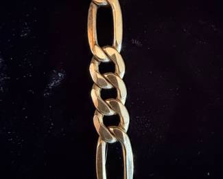 14k Gold Figaro Chain Bracelet