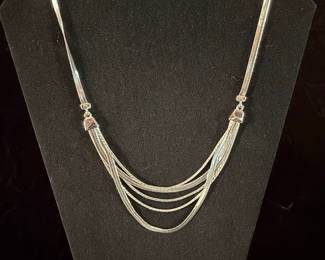 Multi-Strand Herringbone Necklace