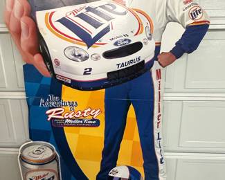 Rusty Wallace Miller Lite Cardboard Standee