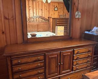 Oak Dresser with Mirror